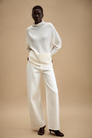 TEXTURED CAPE JUMPER - Ecru by Zara
