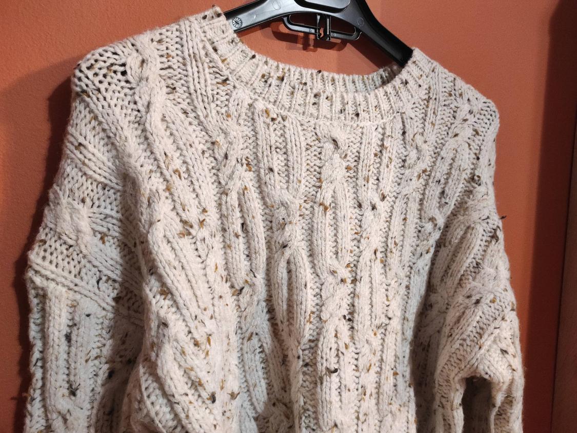 KNICKERBOCKER-YARN-EFFECT CABLE-KNIT SWEATER - Image 2
