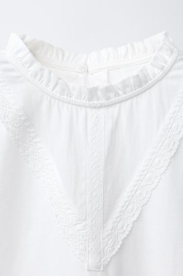 ROMANTIC LACE T-SHIRT - White by Zara - Image 2