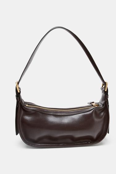 Zara MULTI-POCKET CITY BAG - Burgundy Red