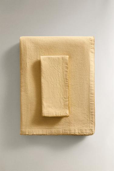 NAPPE FIL TEINT UNI - Jaune de Zara