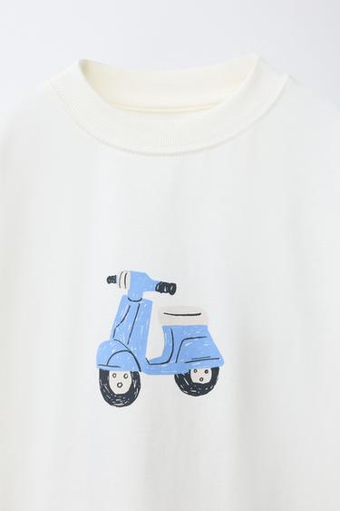 MOTORBIKE PRINT T-SHIRT - White by Zara - Image 2
