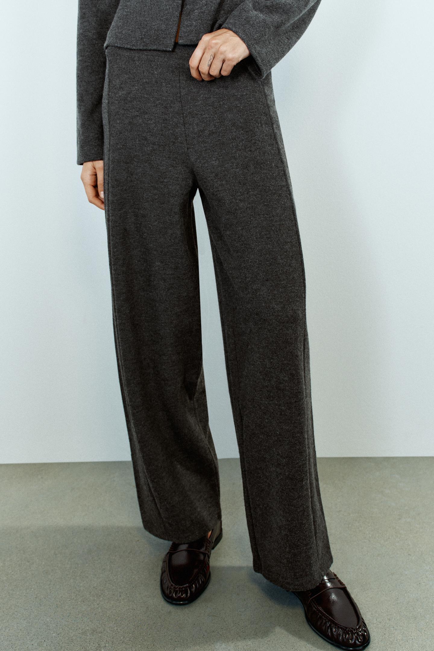 Женские брюки Zara Soft Volume, цвет: Антрацитовый серый — фото 2