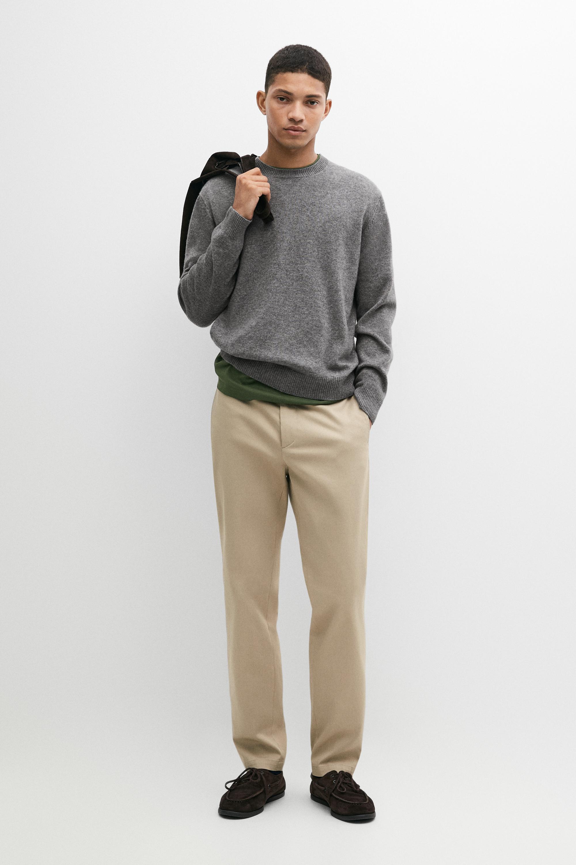 Slim fit pants — taupe brown