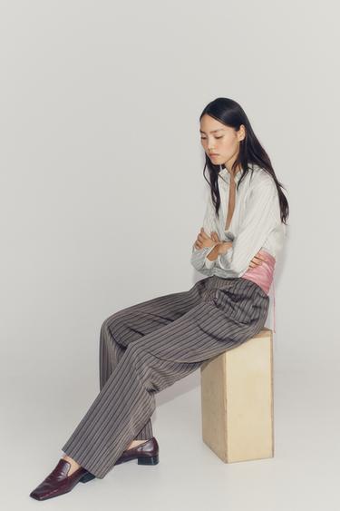 LIMITED EDITION LEATHER HEELED LOAFERS — Brown 2