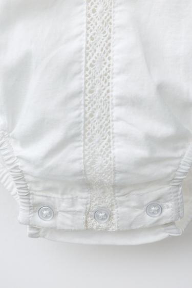 EMBROIDERED ROMPER - White by Zara - Image 2