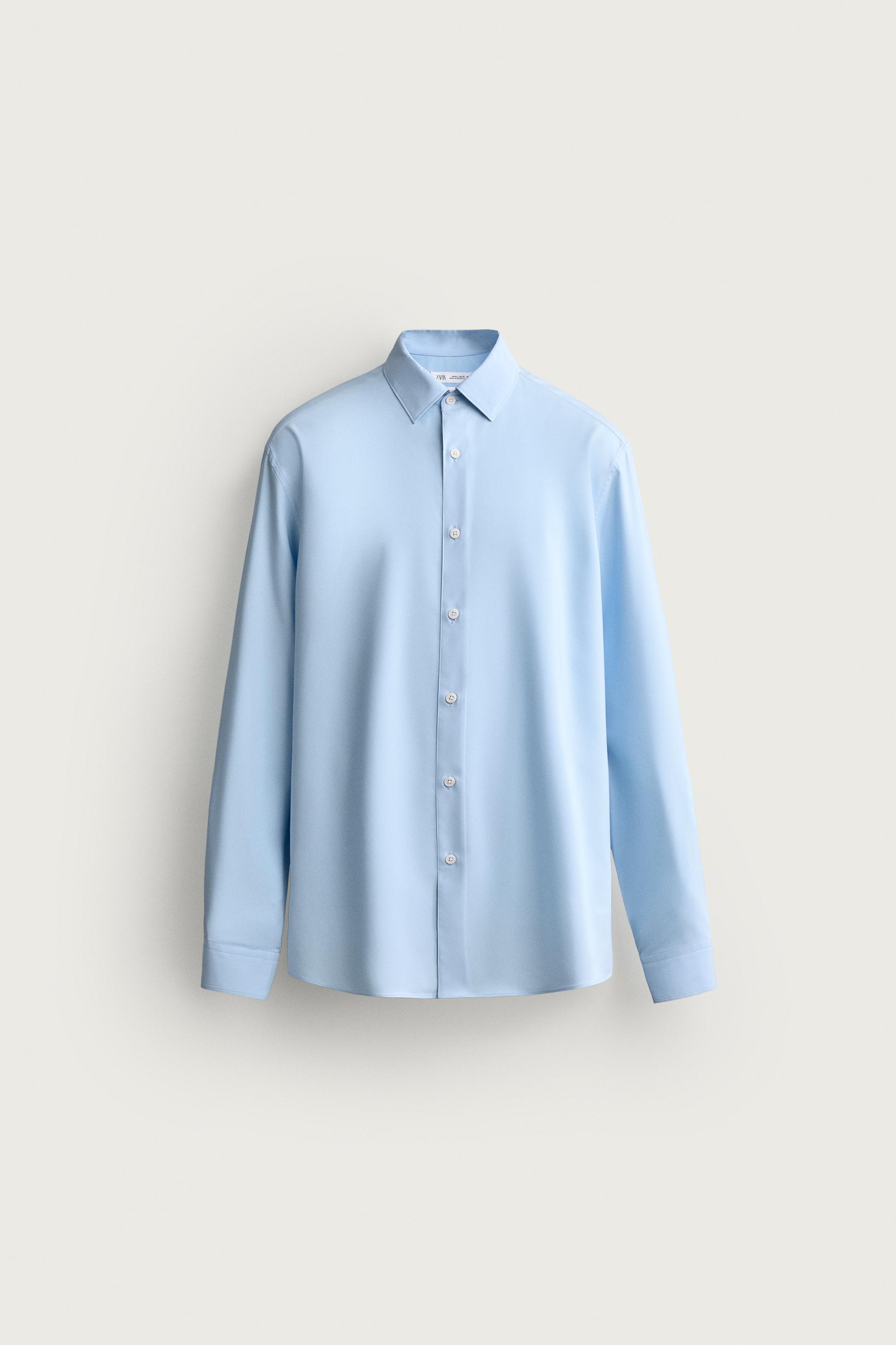 SLIM FIT SHIRT — Light sky blue