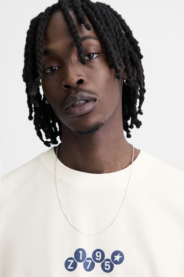 T-SHIRT À IMPRIMÉS COMBINÉS - Blanc de Zara - Image 4