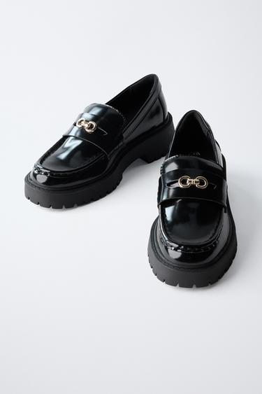 METAL DETAIL MOCCASINS - Black by Zara - Image 2
