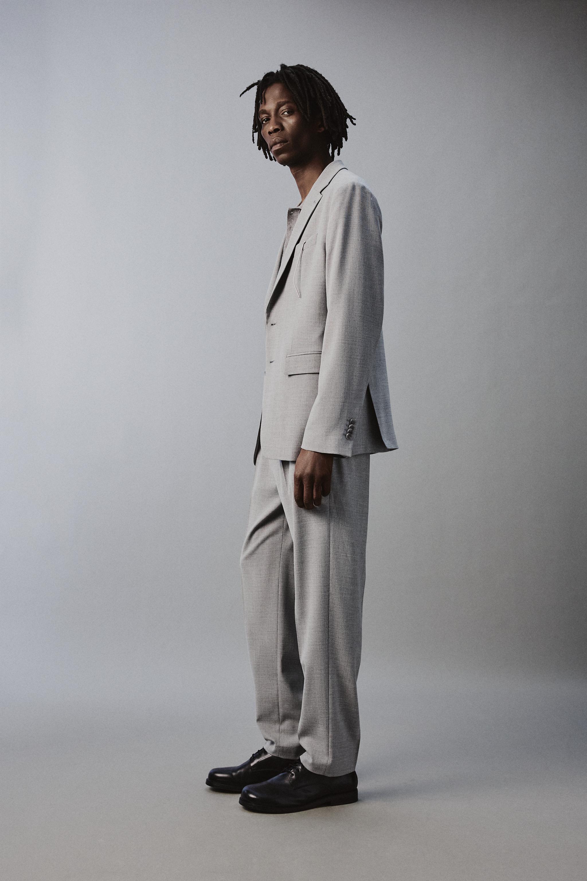 zara grey dress pants Zara - Zw Collection Plaid Straight Pants - Gray - M