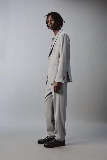 TEXTURED SUIT TROUSERS - Light grey by Zara - Image 3