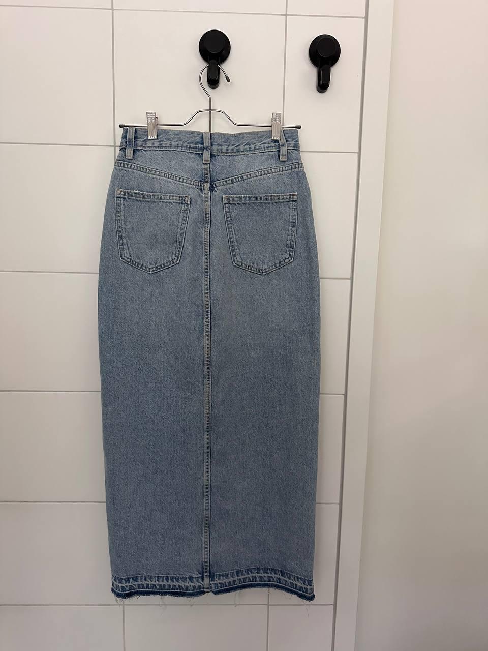 LONG DENIM TRF SKIRT - Image 2