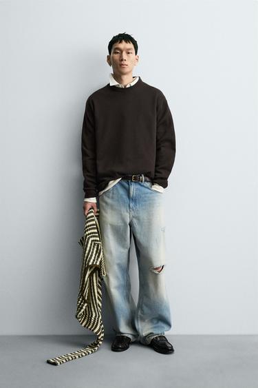 SOFT TEXTURED SWEATER - Brown by Zara