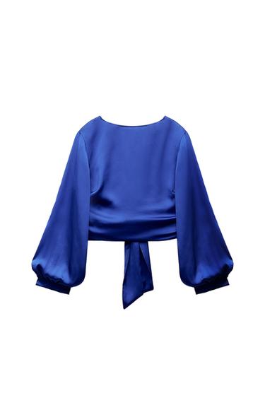 SATIN OPEN-BACK TOP