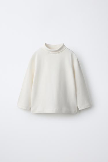 PLAIN TURTLENECK T-SHIRT - Ecru by Zara