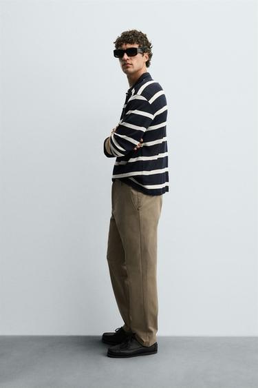 SLIM FIT CHINO TROUSERS - camel by Zara - Image 3