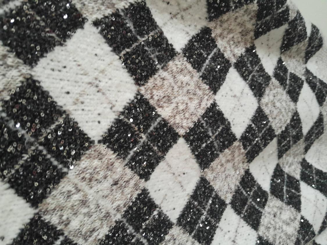 ARGYLE SEQUIN KNIT SWEATER - Image 8