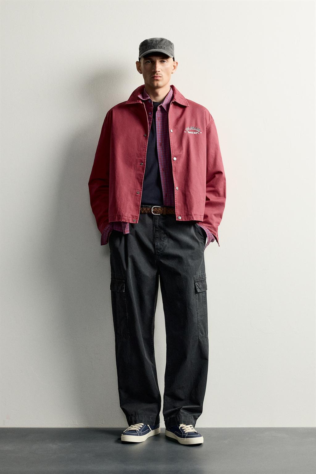 RELAXED FIT EMBROIDERED PATCH JACKET
