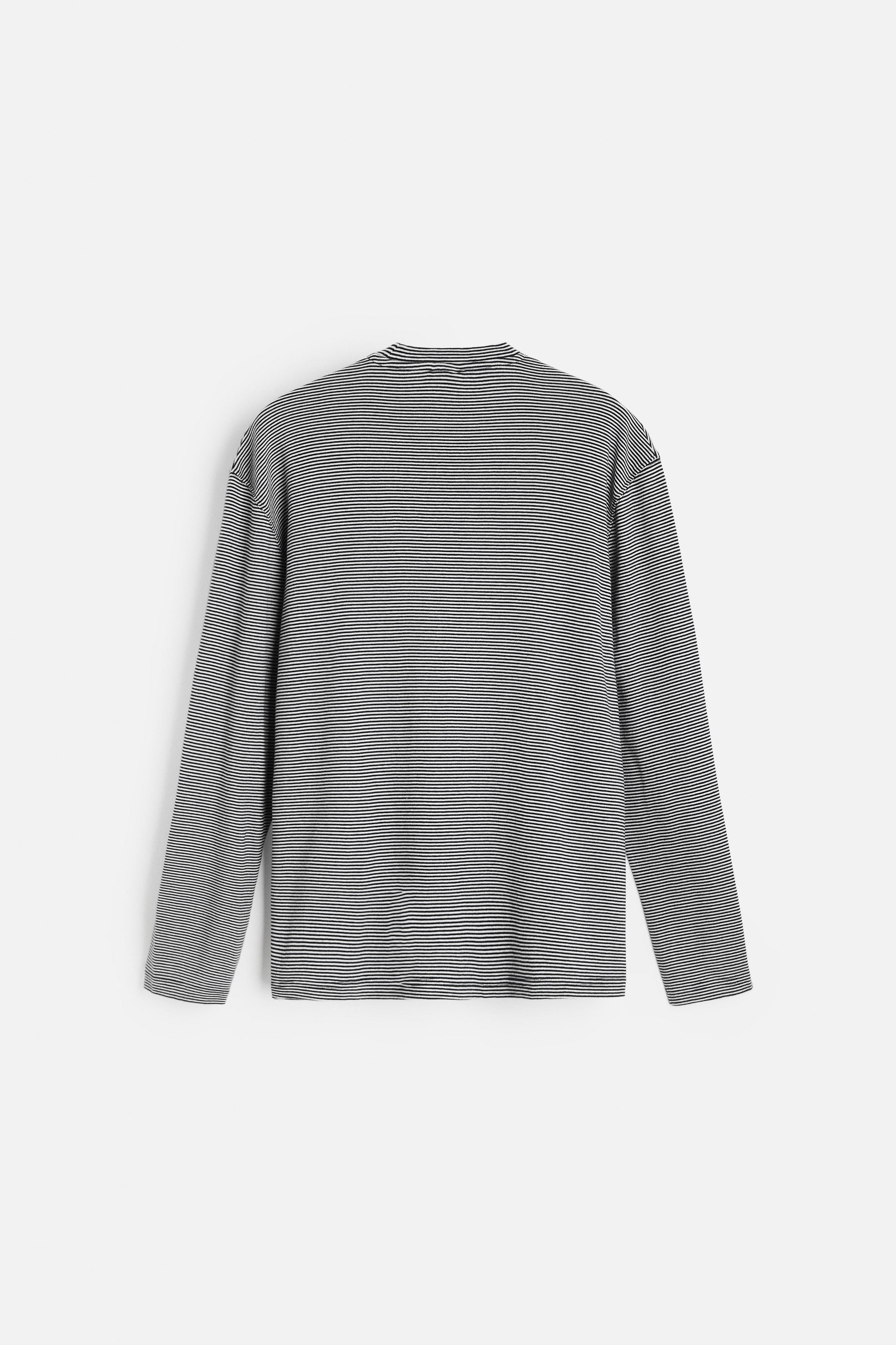 【即発送可能】 STRIPED JACQUARD States United ZARA | Navy / White - T-SHIRT トップス