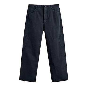 STRAIGHT-LEG CARGO TROUSERS - Dark navy by Zara