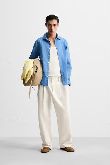 COTTON VOILE SHIRT - Bluish by Zara - Image 0