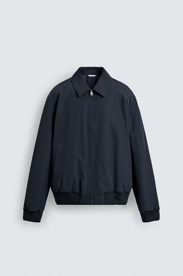 WATER-REPELLENT QUILTED JACKET - Navy blue by Zara