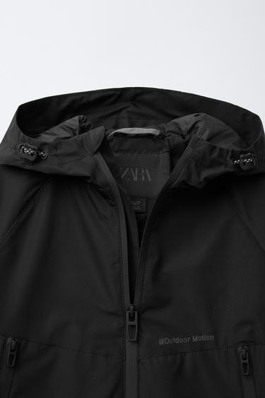 LIGHTWEIGHT WATER-REPELLENT HOODED JACKET - Black by Zara - Image 2