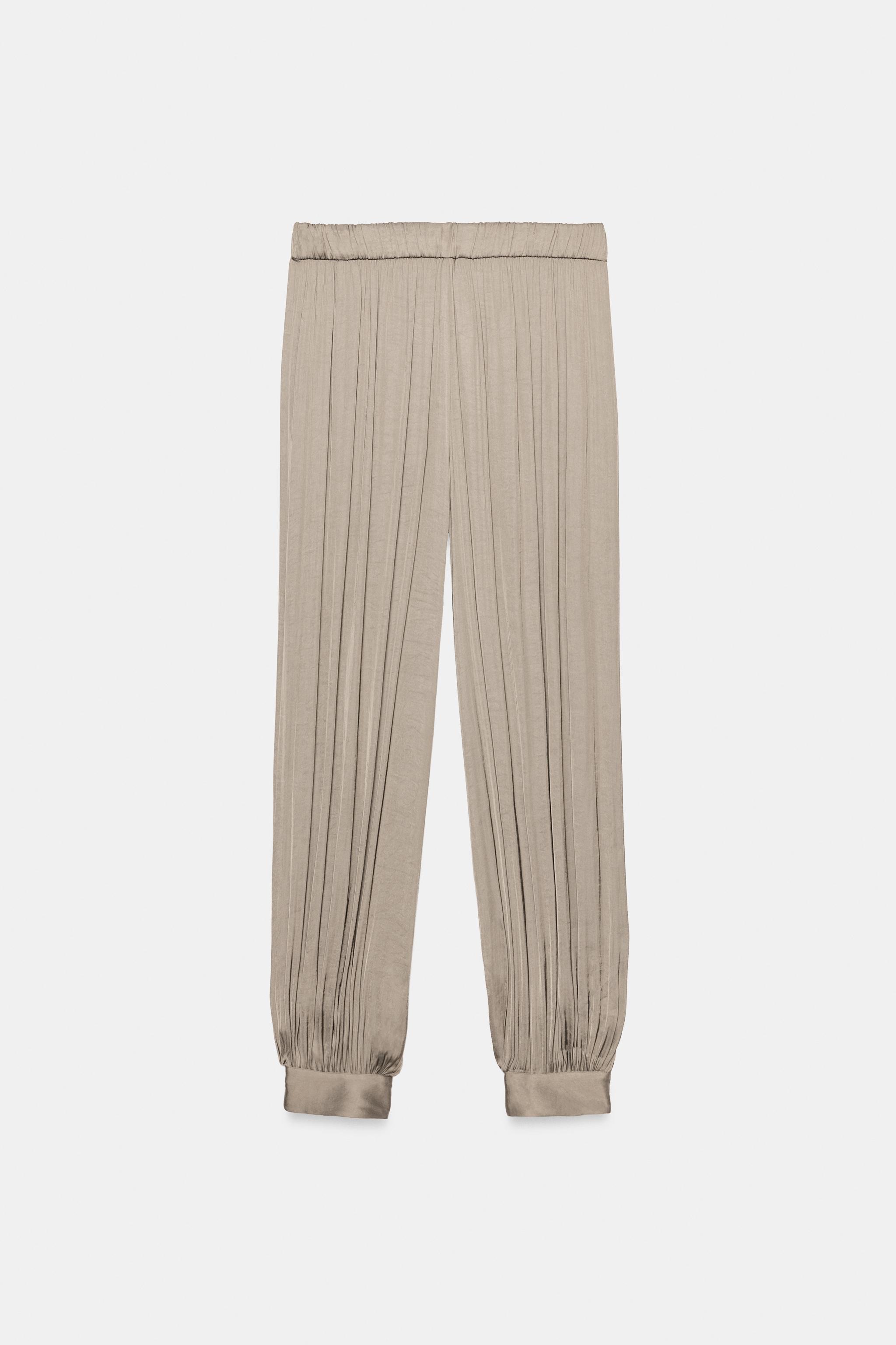 Женские брюки Zara ZW COLLECTION SATIN BALLOON PANTS — фото 8