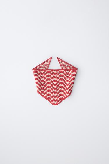 ربطة رأس محاكة بملمس - خَام / أحمر الخاص بـ Zara - صورة 0