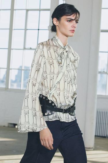 STUDDED SASH BELT - Black by Zara