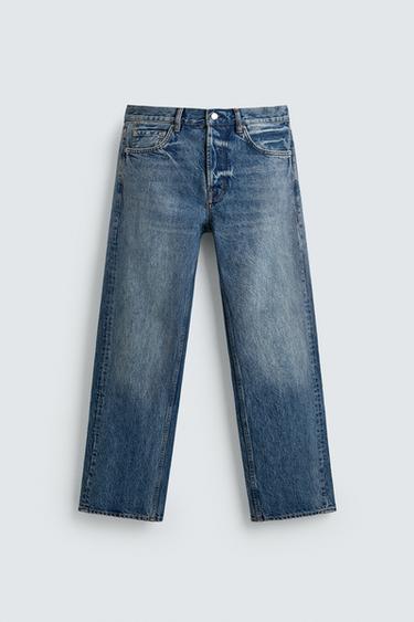 Zara STRAIGHT FIT JEANS AARON LEVINE X ZARA - Mid-blue