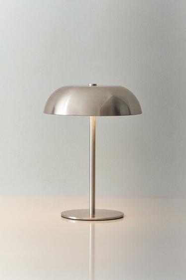 Zara MONOCHROME CORDLESS TABLE LAMP - Silver