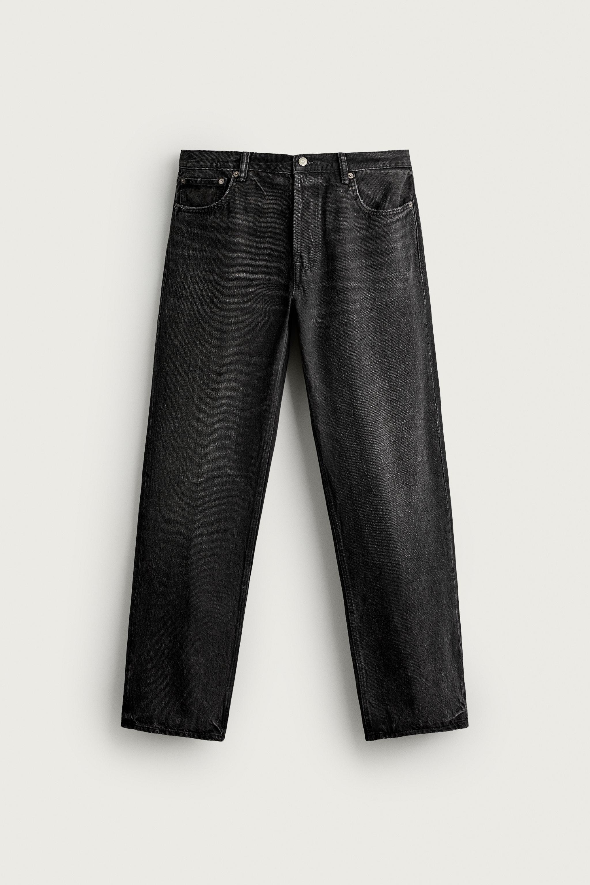 STRAIGHT FIT JEANS — Charcoal
