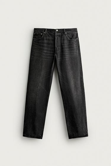 Zara 直筒版牛仔褲 - 碳色