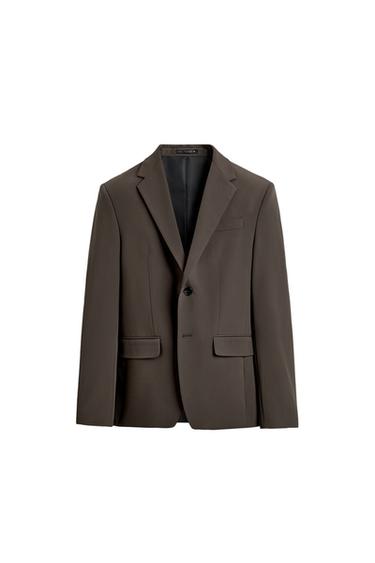 VESTE DE COSTUME CONFORT - Marron / Taupe de Zara