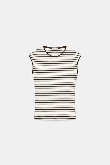 SLIM FIT SLEEVELESS T-SHIRT - 178 by Zara