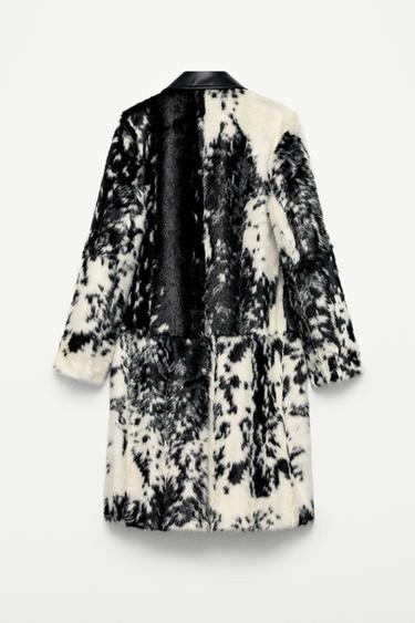 MANTEL MIT TIERPRINT - THE ITEM ZARA WOMAN - Schwarz / Weiß von Zara