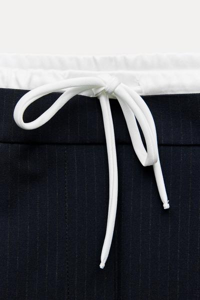 ÇİFT BEL BANTLI WIDE LEG PANTOLON_4