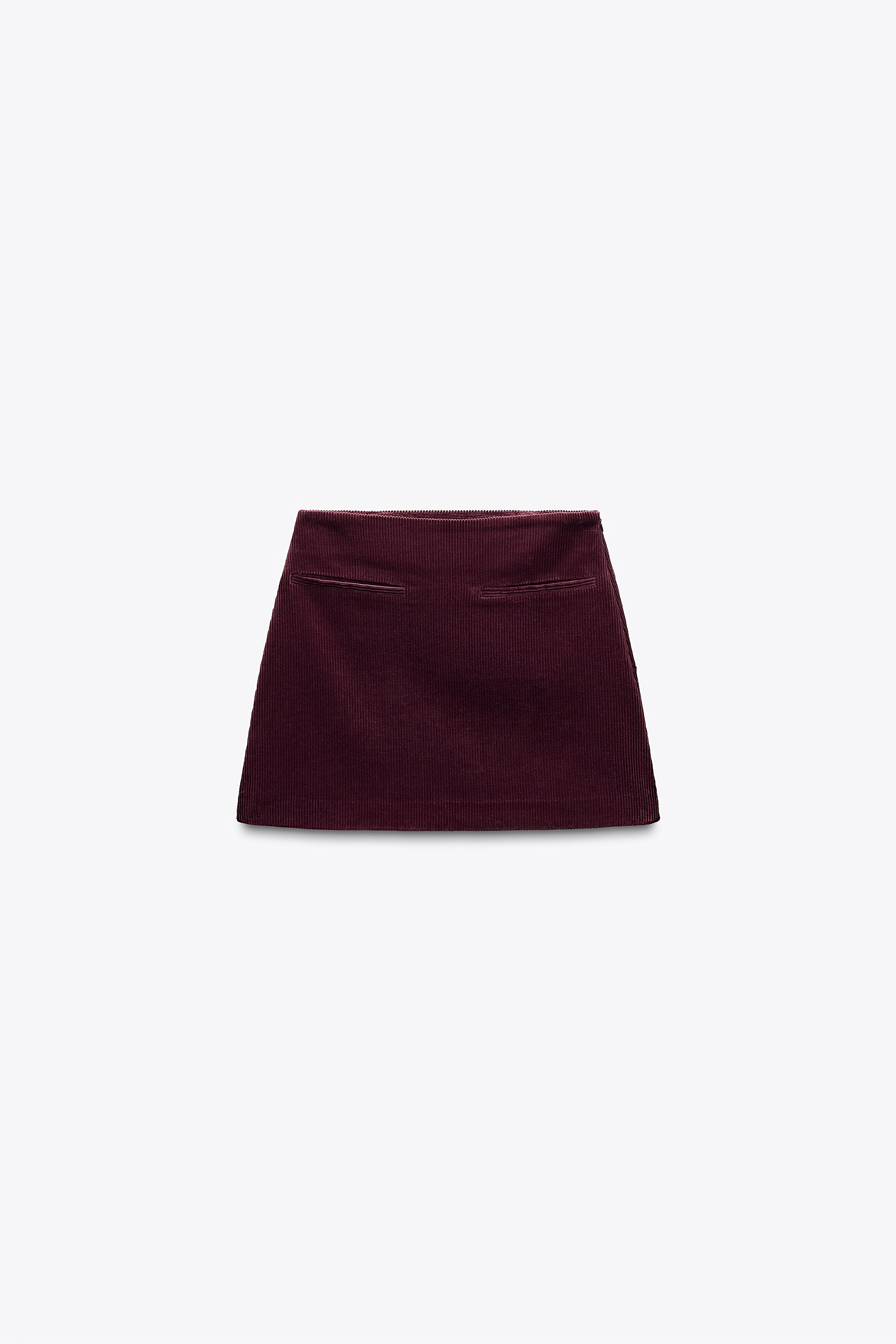 ZARA コーデュロイ地ミニスカート 1255/404 コーデュロイ地ミニスカート - ライトブラウン | ZARA Japan / 日本