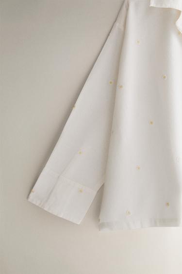 CHEMISE FLORALE MARGUERITES - Blanc cassé de Zara - Image 2