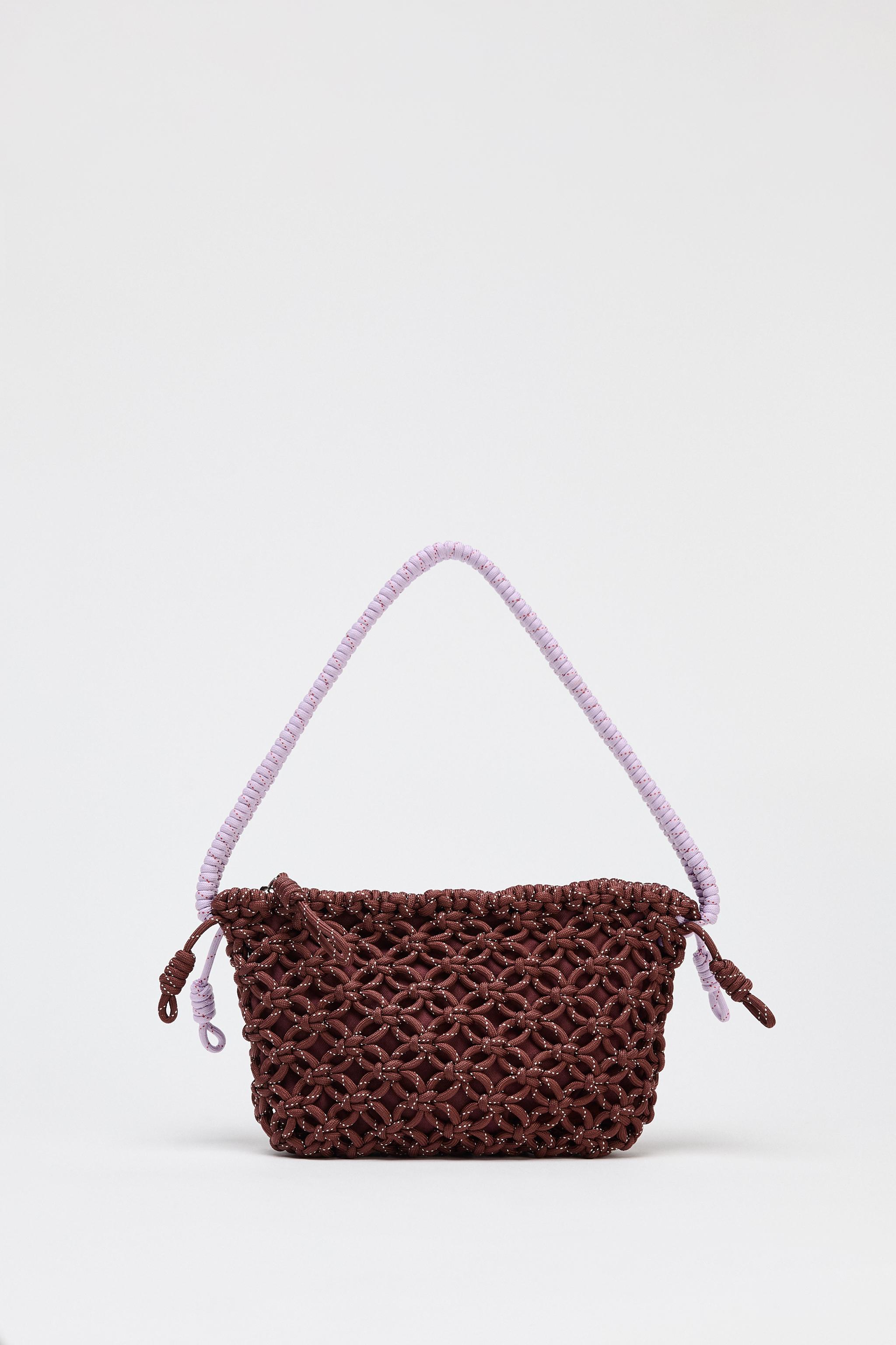 ZARA【NEW】ROPE SHOULDER BAG ROPE SHOULDER BAG - Maroon | ZARA Australia