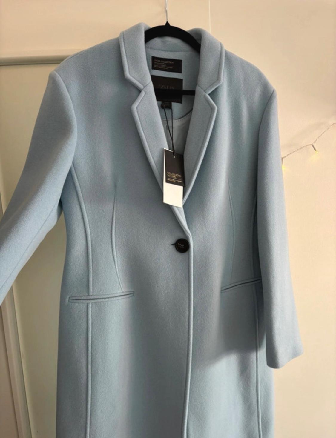 FITTED WOOL BLEND COAT ZW COLLECTION - Image 2