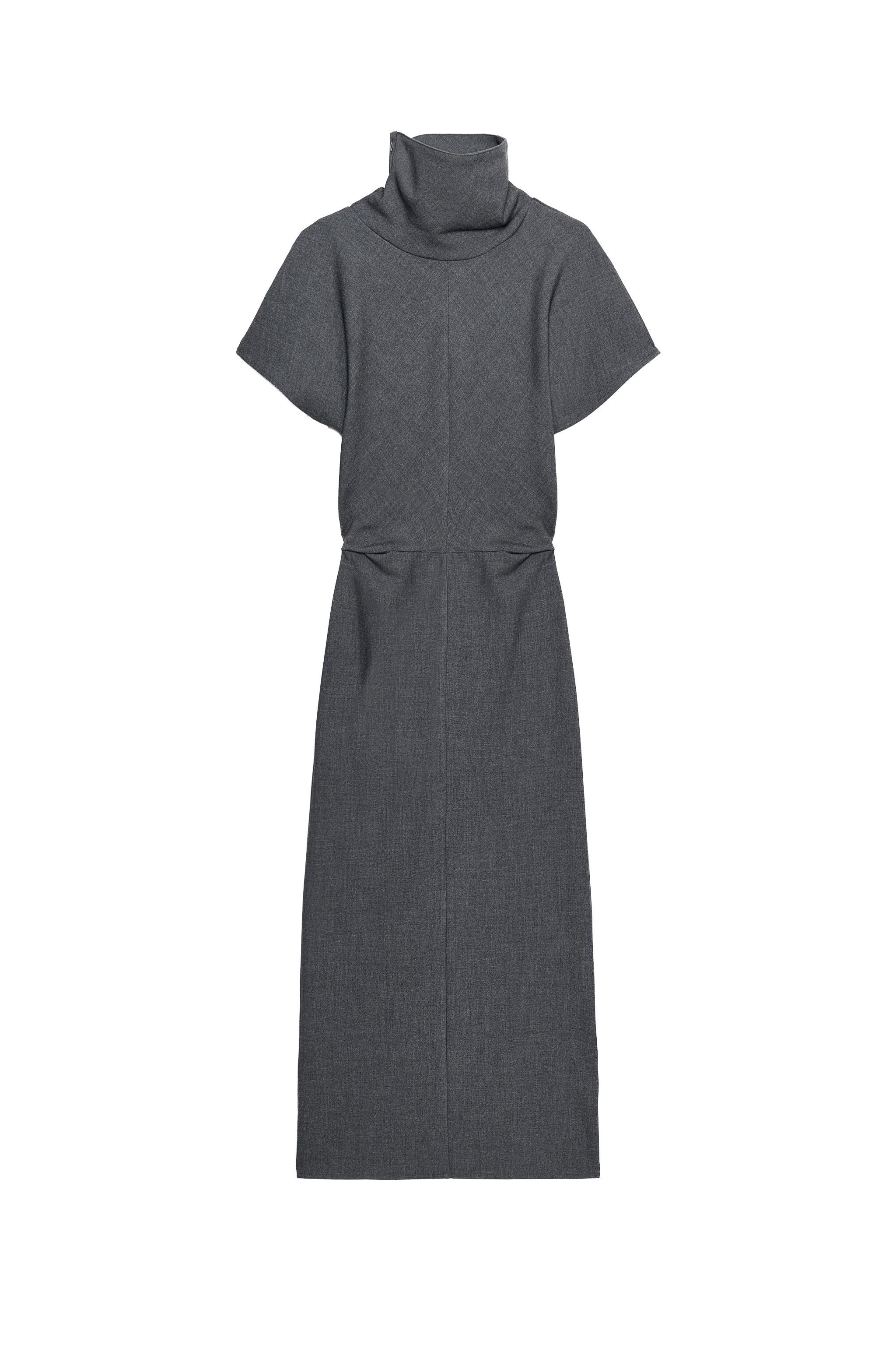 VESTIDO LARGO CUELLO SUBIDO