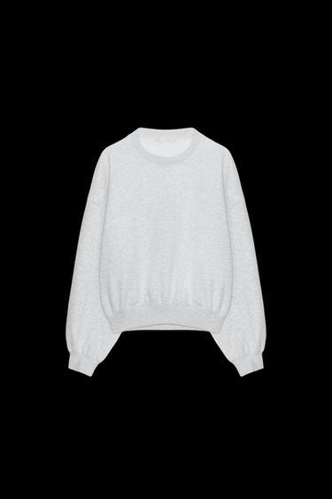 BASIC PLUSH SWEATSHIRT - Grey marl by Zara - Image 0