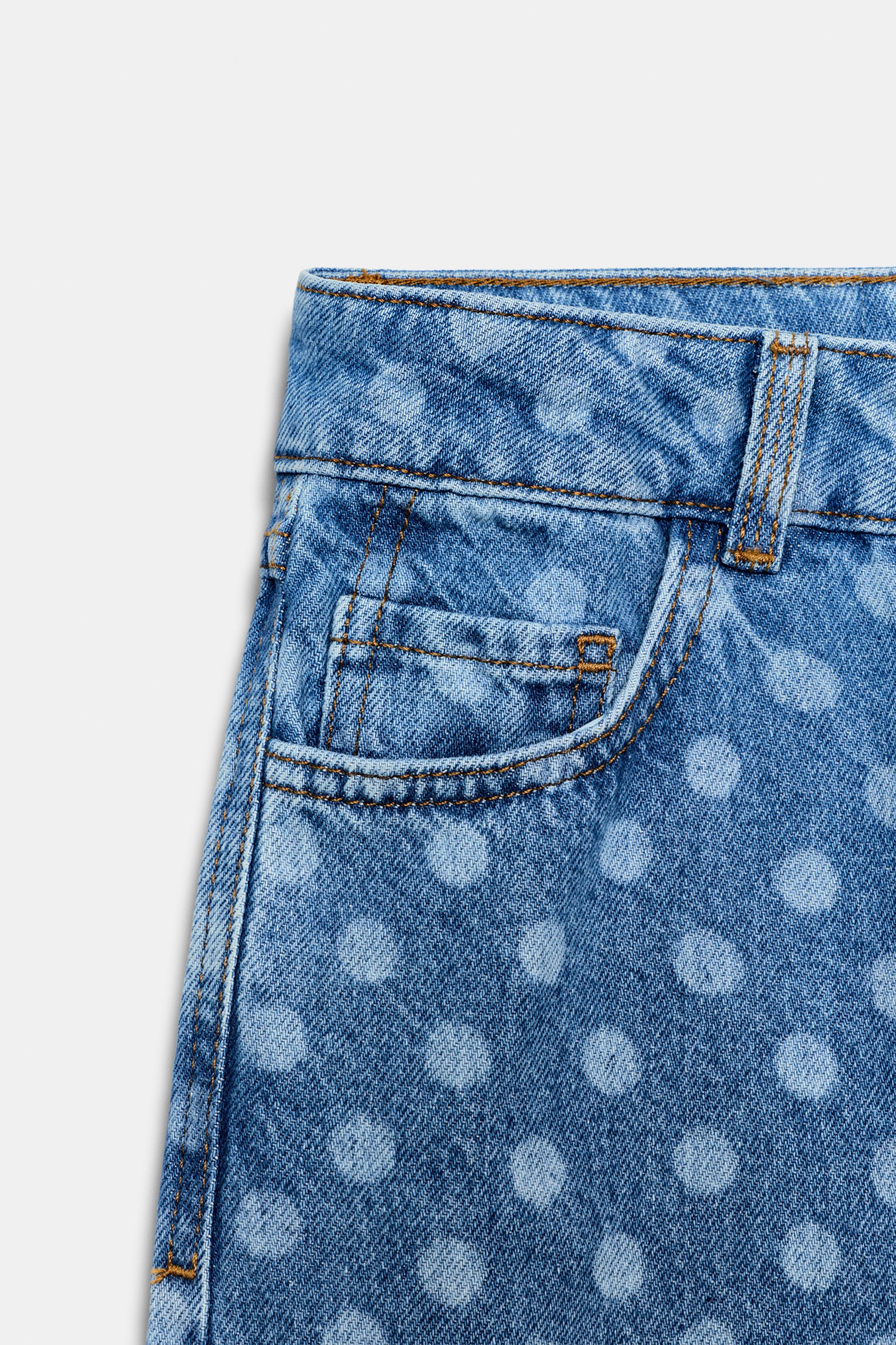 Женские джинсы Zara Z1975 HIGH RISE POLKA DOT CULOTTE JEANS — фото 3