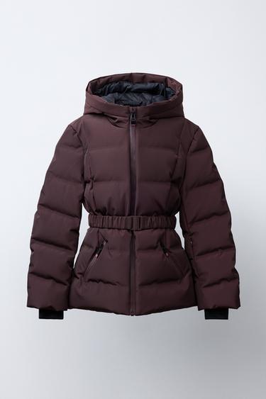 DOUDOUNE EN PLUME ET DUVET WATER RESISTANT ET COUPE-VENT SYSTÈME RECCO® COLLECTION SKI - Marron de Zara - Image 1