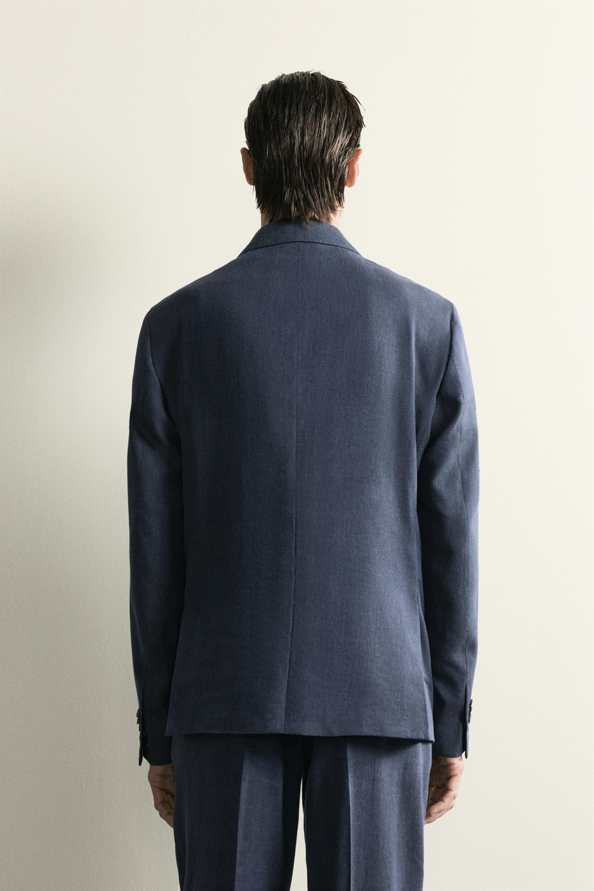 LINEN - WOOL REGULAR FIT SUIT BLAZER