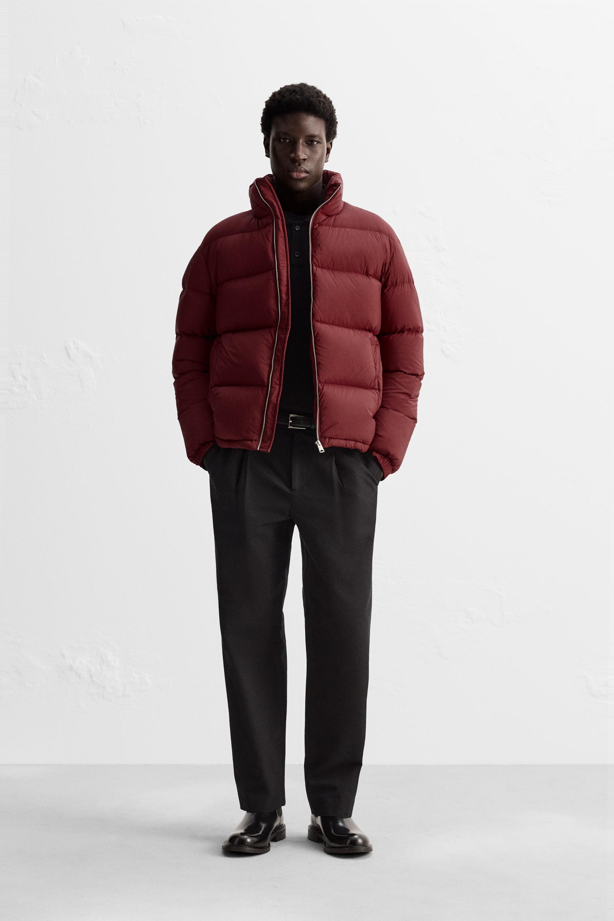 Winter Maroon Padded Jacket H&M Men's Small Burgundy Puffer Jacket