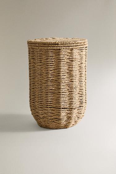 Zaras PAPPERSKORG MED AVTAGBART LOCK FÖR BADRUMMET - Ljust beige - Bild 0