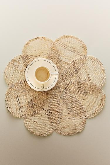 TISCHSET BLUMENMUSTER RAMIE - Hellbeige von Zara